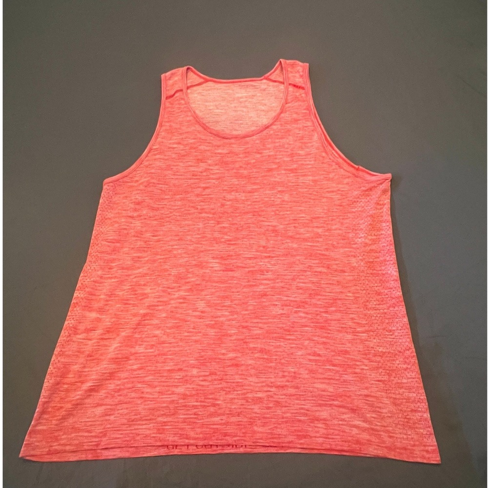 Lululemon Swiftly Tech Tank Top XL Red Pink Space Dye Mesh Athletic Training